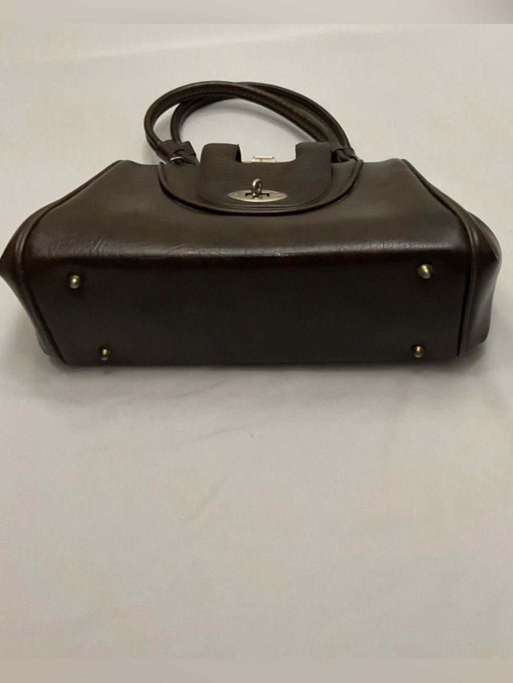 Vintage Pocketbook Purse Brown Top Handle